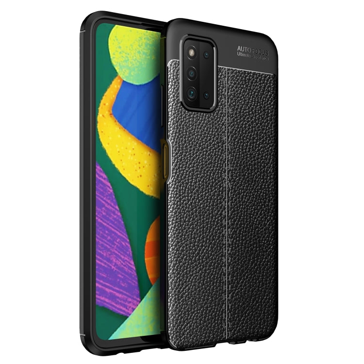 For Samsung Galaxy A03s 166mm Litchi Texture TPU Shockproof Case