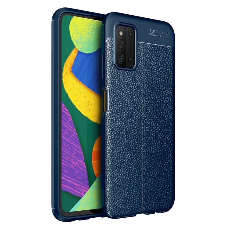 For Samsung Galaxy A03s 166mm Litchi Texture TPU Shockproof Case
