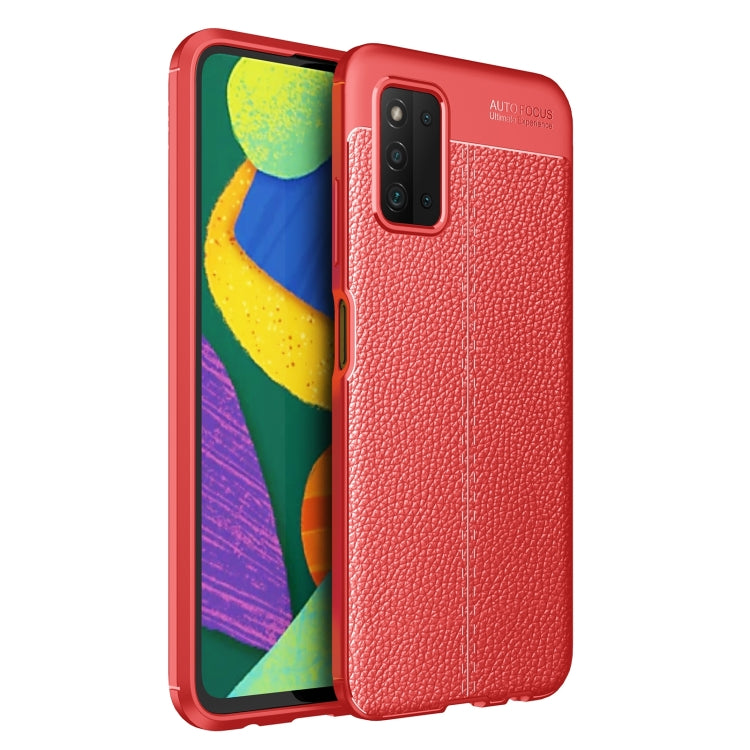 For Samsung Galaxy A03s 166mm Litchi Texture TPU Shockproof Case