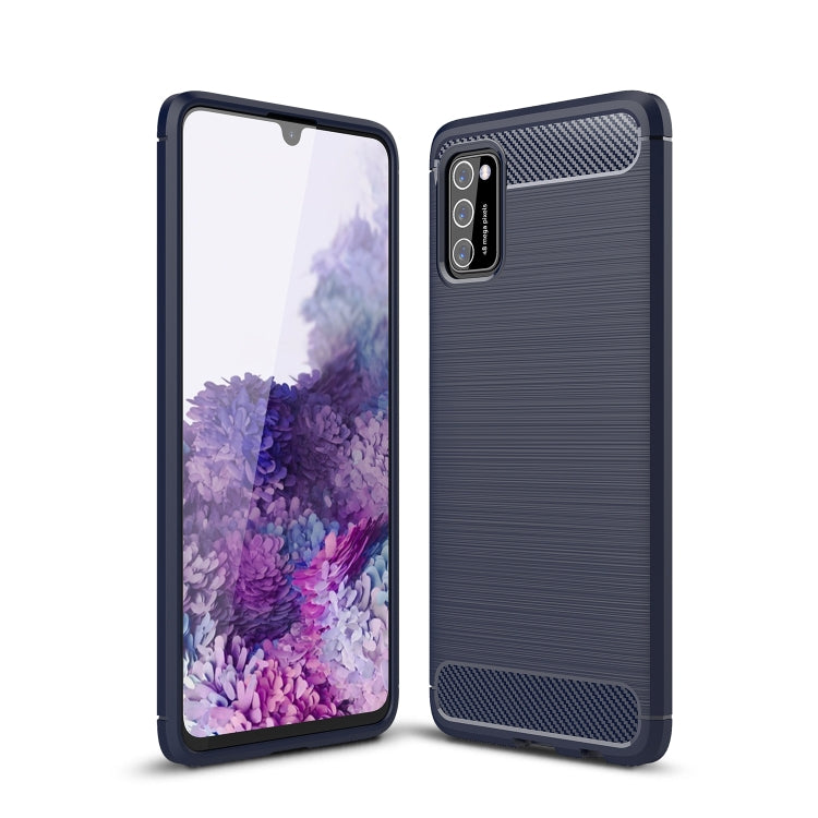 For Samsung Galaxy A03s 166mm Brushed Texture Carbon Fiber TPU Case