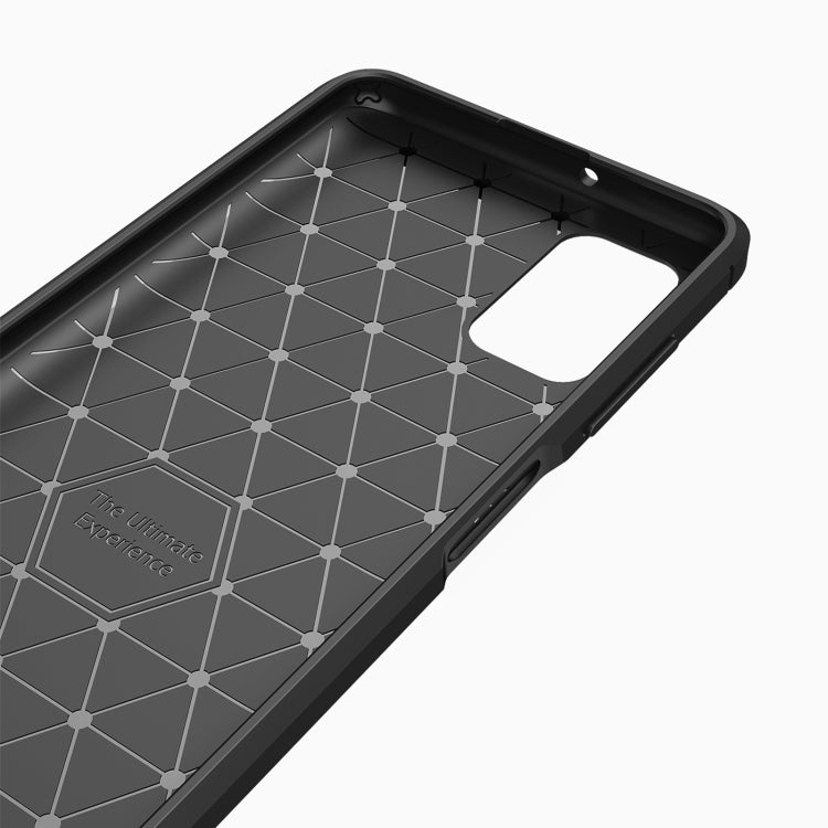 For Samsung Galaxy A03s 166mm Brushed Texture Carbon Fiber TPU Case