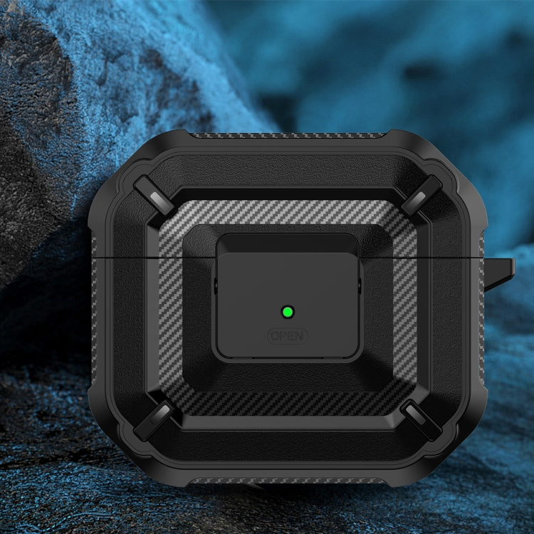 Diamond Texture Earphone Protective Case with Switch & Hook For AirPods 3