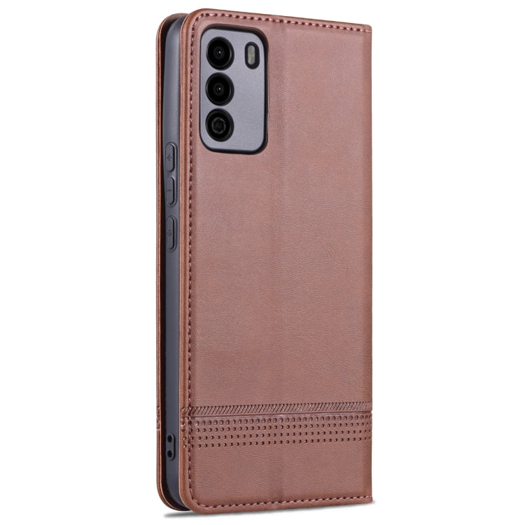 For U-MAGIC 30e AZNS Magnetic Calf Texture Horizontal Flip Leather Case with Card Slots & Holder & Wallet