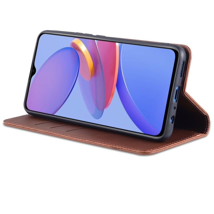 For U-MAGIC 30e AZNS Magnetic Calf Texture Horizontal Flip Leather Case with Card Slots & Holder & Wallet