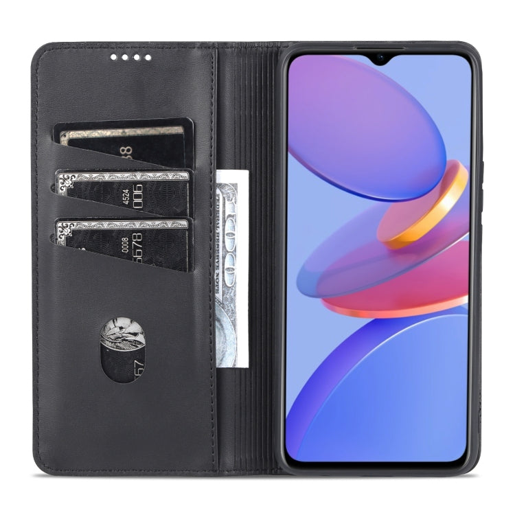 For U-MAGIC 30e AZNS Magnetic Calf Texture Horizontal Flip Leather Case with Card Slots & Holder & Wallet