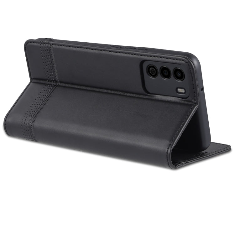 For U-MAGIC 30e AZNS Magnetic Calf Texture Horizontal Flip Leather Case with Card Slots & Holder & Wallet