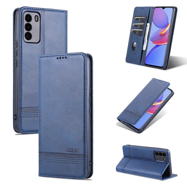 For U-MAGIC 30e AZNS Magnetic Calf Texture Horizontal Flip Leather Case with Card Slots & Holder & Wallet