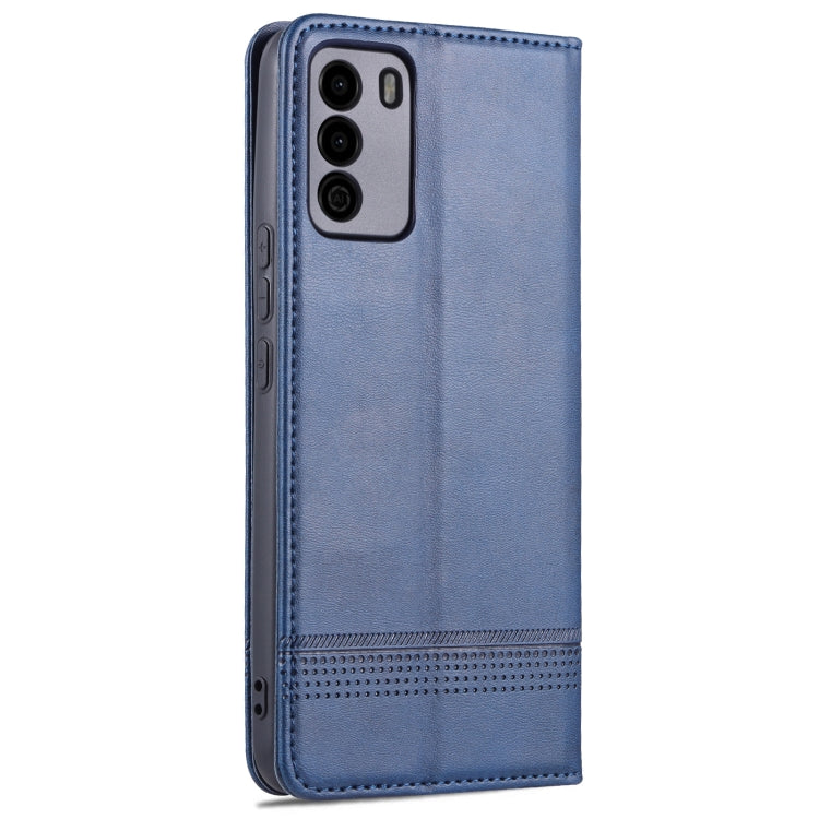 For U-MAGIC 30e AZNS Magnetic Calf Texture Horizontal Flip Leather Case with Card Slots & Holder & Wallet