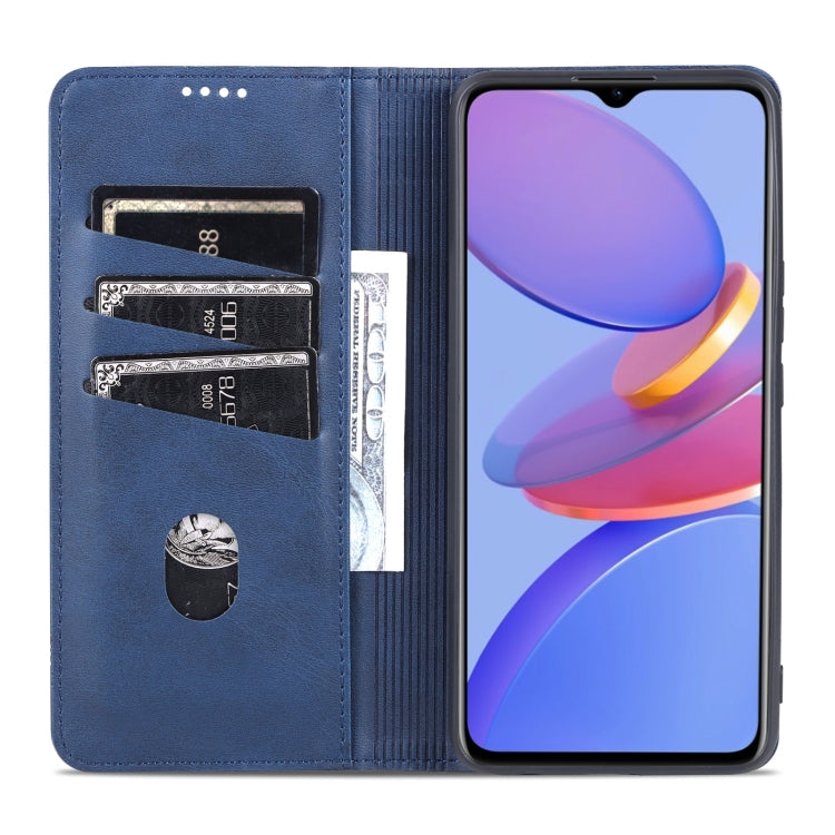 For U-MAGIC 30e AZNS Magnetic Calf Texture Horizontal Flip Leather Case with Card Slots & Holder & Wallet