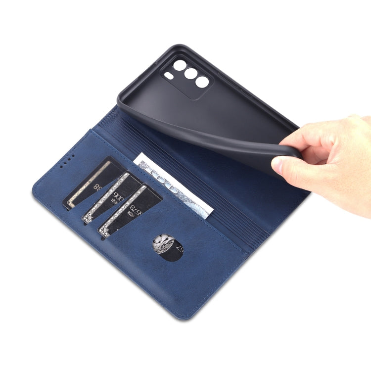 For U-MAGIC 30e AZNS Magnetic Calf Texture Horizontal Flip Leather Case with Card Slots & Holder & Wallet