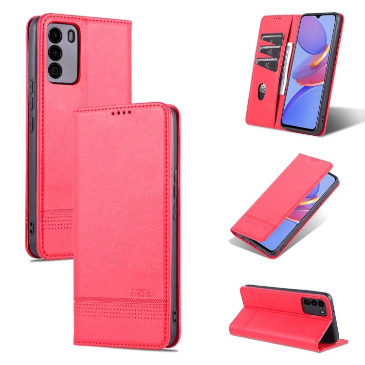 For U-MAGIC 30e AZNS Magnetic Calf Texture Horizontal Flip Leather Case with Card Slots & Holder & Wallet