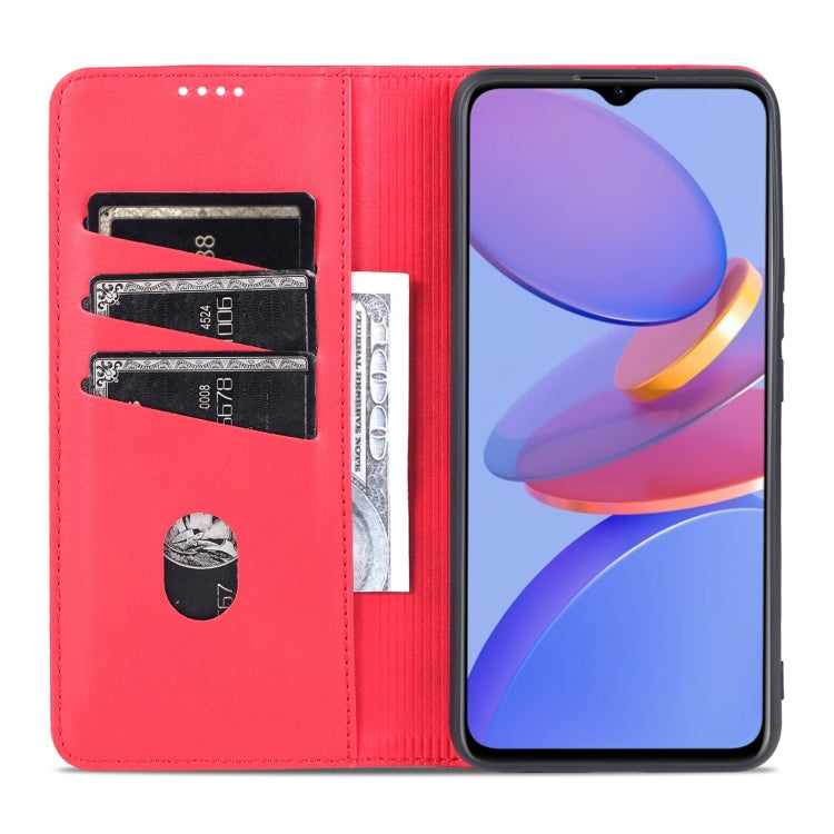 For U-MAGIC 30e AZNS Magnetic Calf Texture Horizontal Flip Leather Case with Card Slots & Holder & Wallet