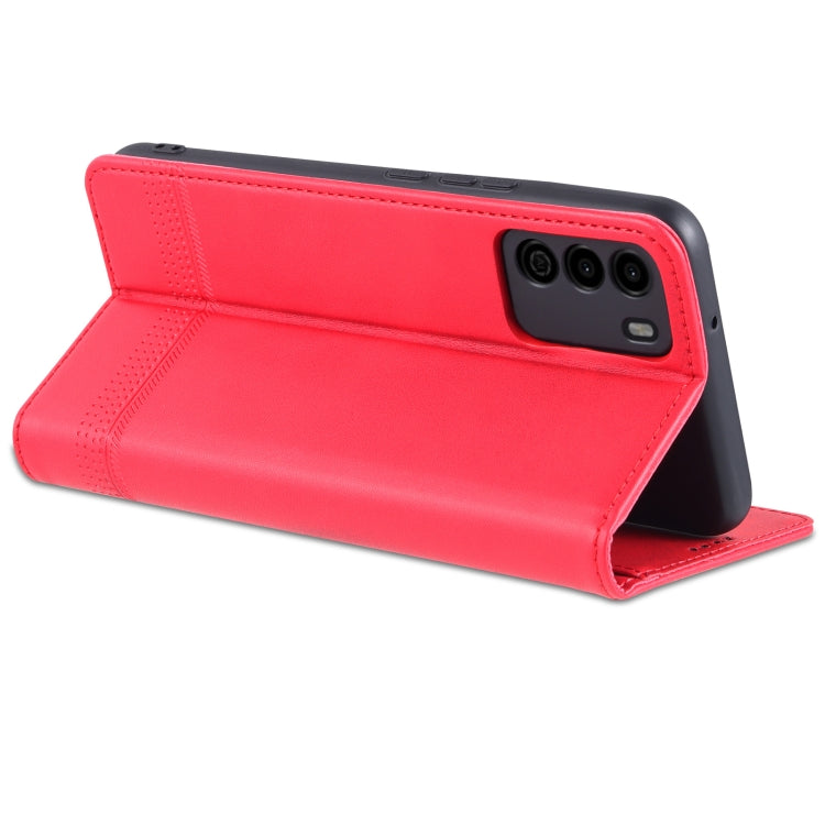 For U-MAGIC 30e AZNS Magnetic Calf Texture Horizontal Flip Leather Case with Card Slots & Holder & Wallet