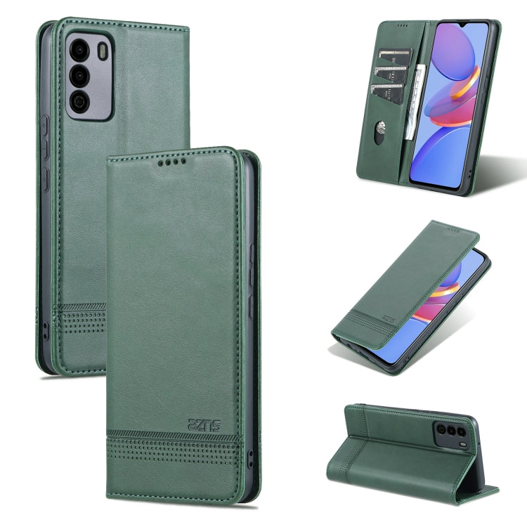 For U-MAGIC 30e AZNS Magnetic Calf Texture Horizontal Flip Leather Case with Card Slots & Holder & Wallet