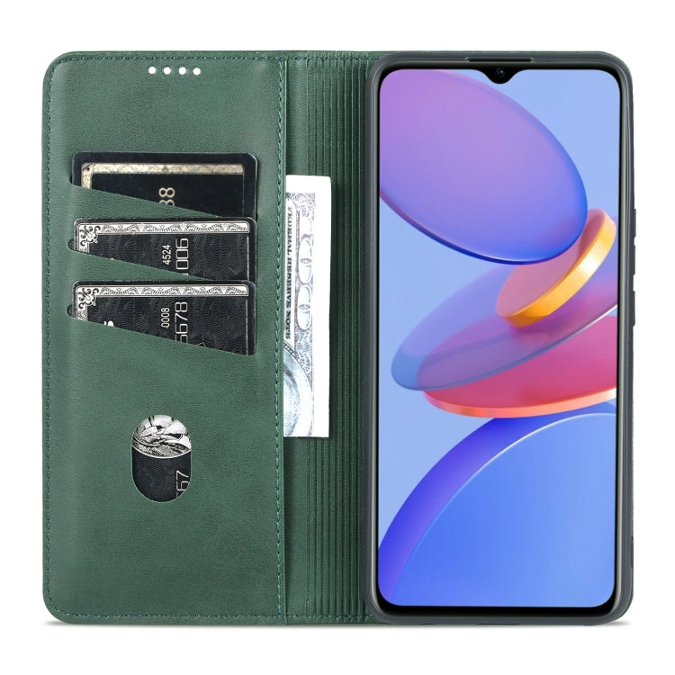 For U-MAGIC 30e AZNS Magnetic Calf Texture Horizontal Flip Leather Case with Card Slots & Holder & Wallet