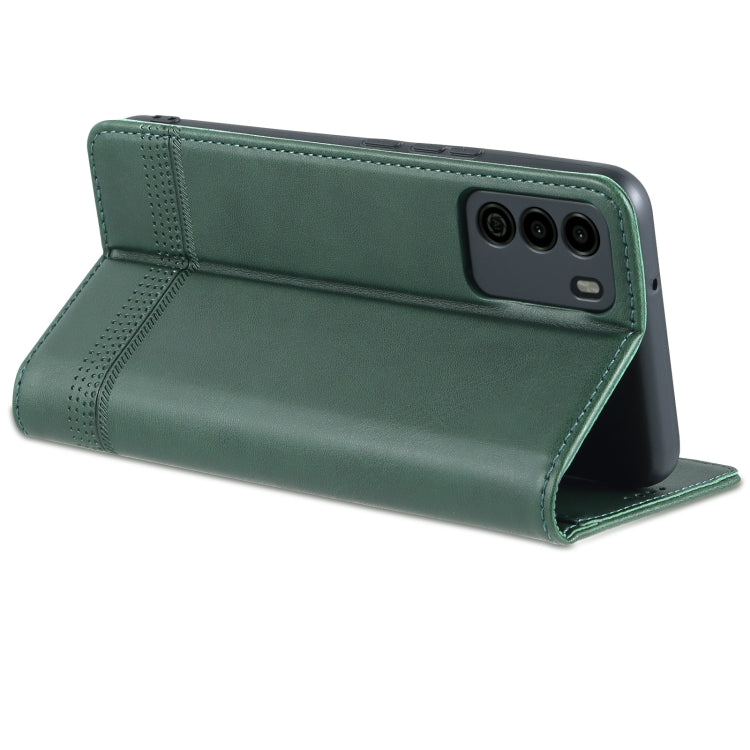 For U-MAGIC 30e AZNS Magnetic Calf Texture Horizontal Flip Leather Case with Card Slots & Holder & Wallet