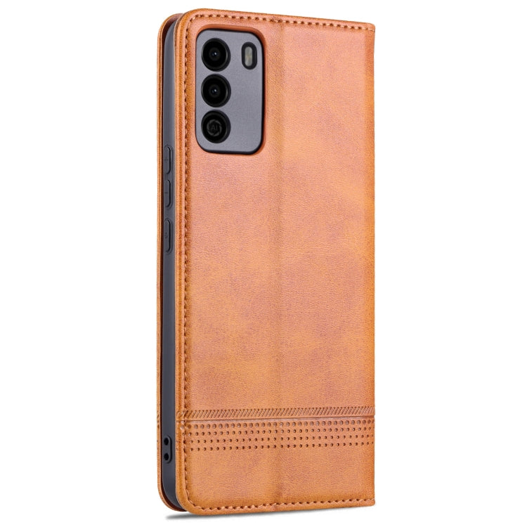 For U-MAGIC 30e AZNS Magnetic Calf Texture Horizontal Flip Leather Case with Card Slots & Holder & Wallet