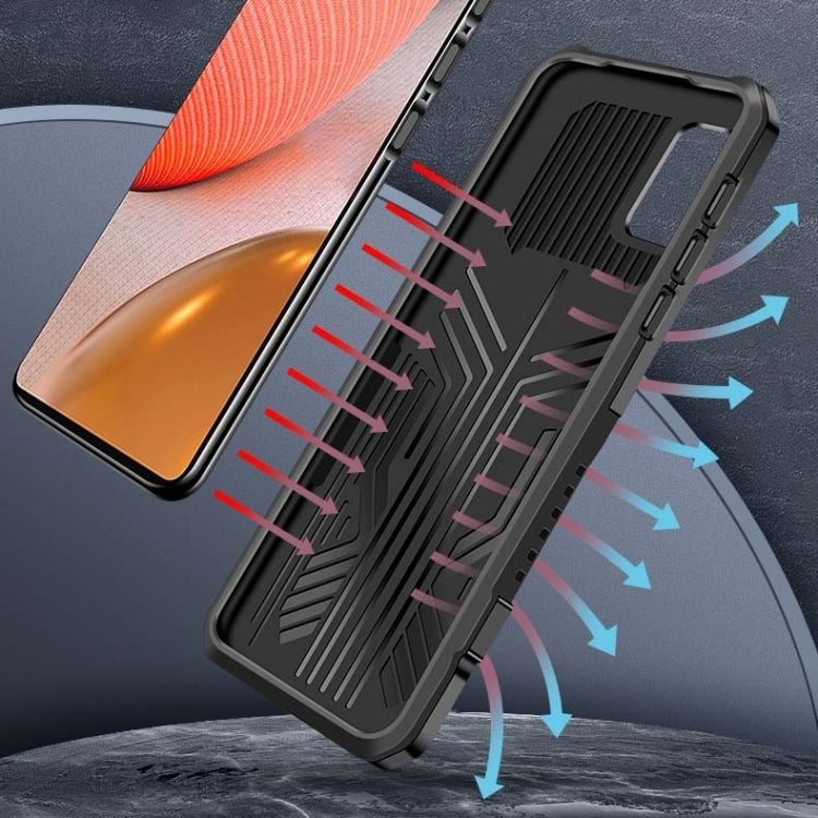 For Samsung Galaxy A03s 166mm Armor Warrior Shockproof PC + TPU Protective Case
