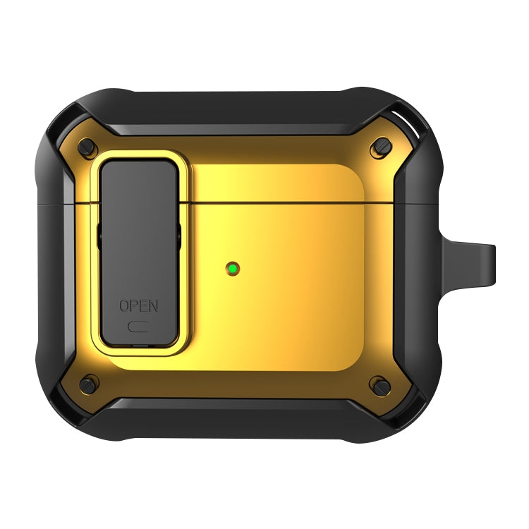 Wireless Earphones Shockproof Bumblebee Silicone Protective Case with Switch & Hook For AirPods 3