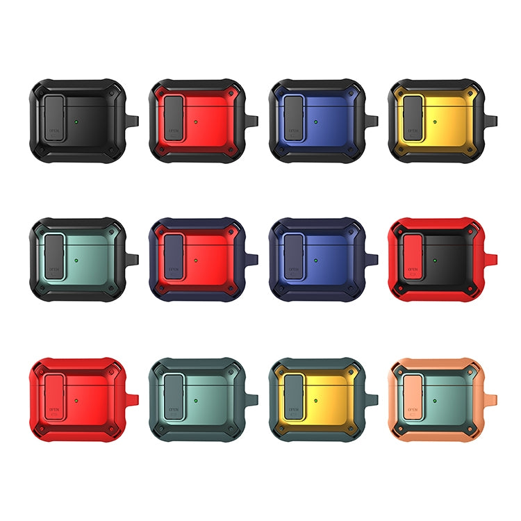 Wireless Earphones Shockproof Bumblebee Silicone Protective Case with Switch & Hook For AirPods 3