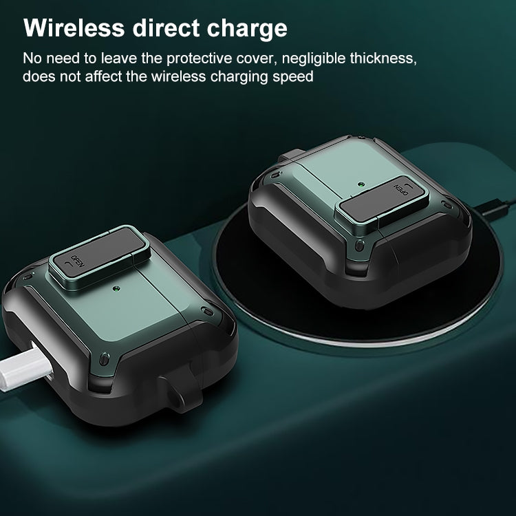 Wireless Earphones Shockproof Bumblebee Silicone Protective Case with Switch & Hook For AirPods 3