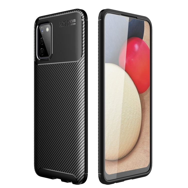For Samsung Galaxy A03s 166mm Carbon Fiber Texture Shockproof TPU Case