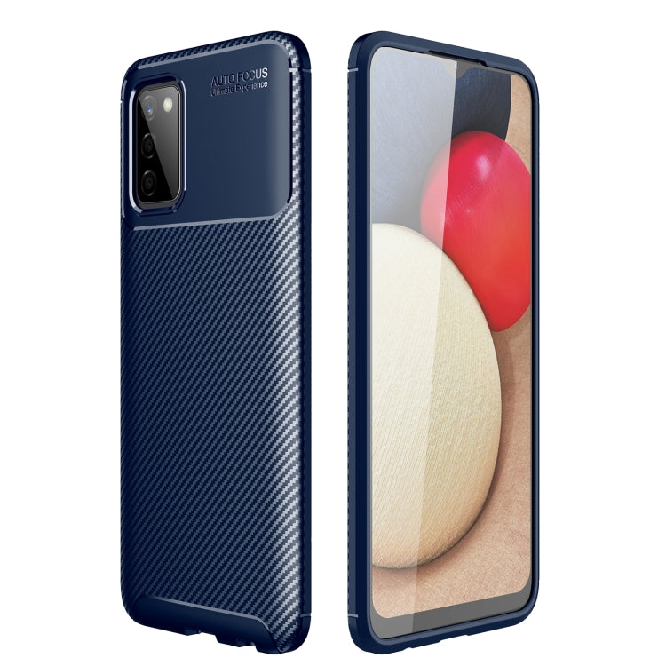 For Samsung Galaxy A03s 166mm Carbon Fiber Texture Shockproof TPU Case