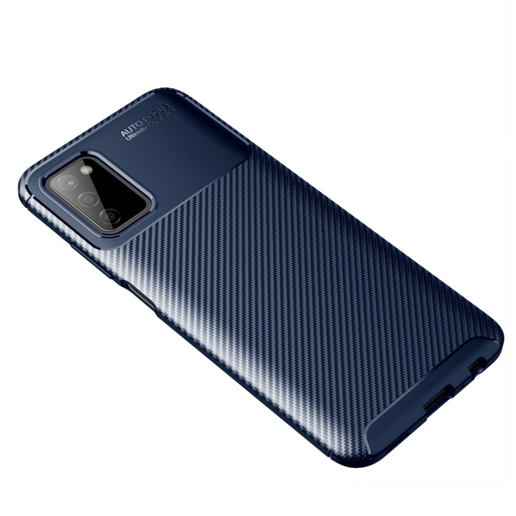 For Samsung Galaxy A03s 166mm Carbon Fiber Texture Shockproof TPU Case