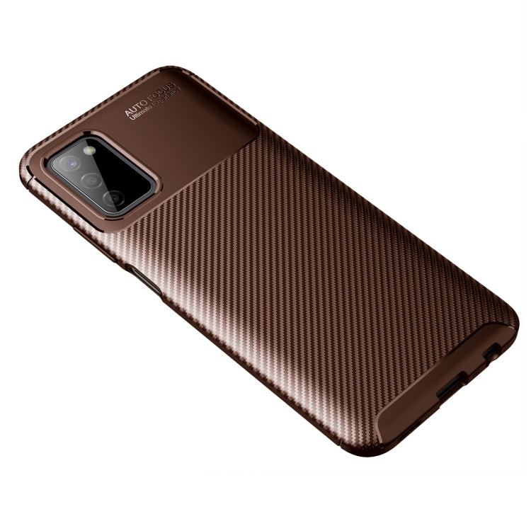 For Samsung Galaxy A03s 166mm Carbon Fiber Texture Shockproof TPU Case