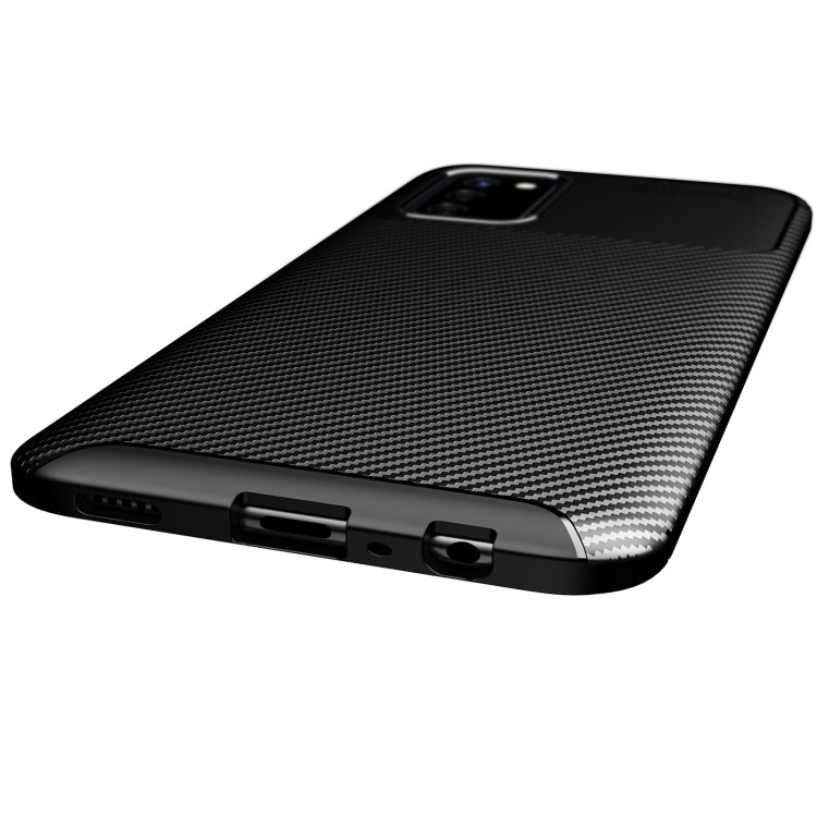 For Samsung Galaxy A03s 166mm Carbon Fiber Texture Shockproof TPU Case