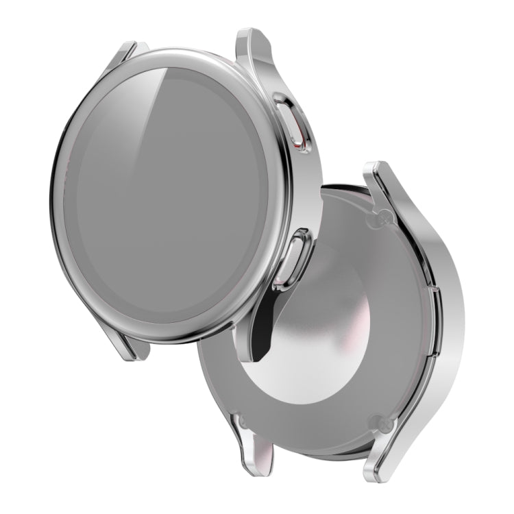 For Samsung Galaxy Watch4 40mm Electroplated PC + Tempered Glass Film Integrated Protective Case