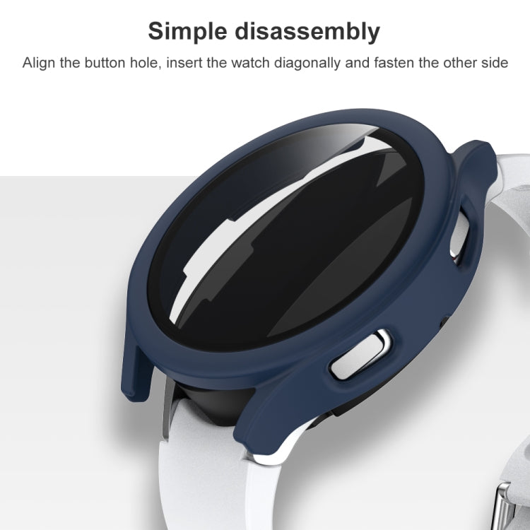For Samsung Galaxy Watch4 40mm Frosted PC + Tempered Glass Film Integrated Protective Case