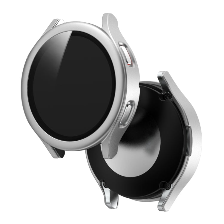 For Samsung Galaxy Watch4 40mm Frosted PC + Tempered Glass Film Integrated Protective Case