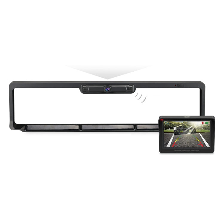 PZ621-W Car 4.3 inch European Frame Solar Wireless Video
