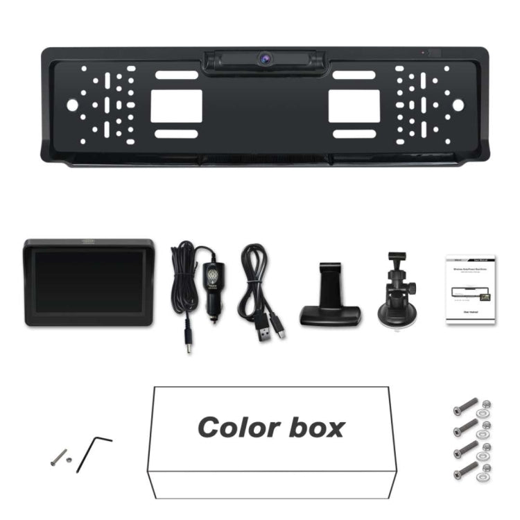 PZ621-W Car 4.3 inch European Frame Solar Wireless Video