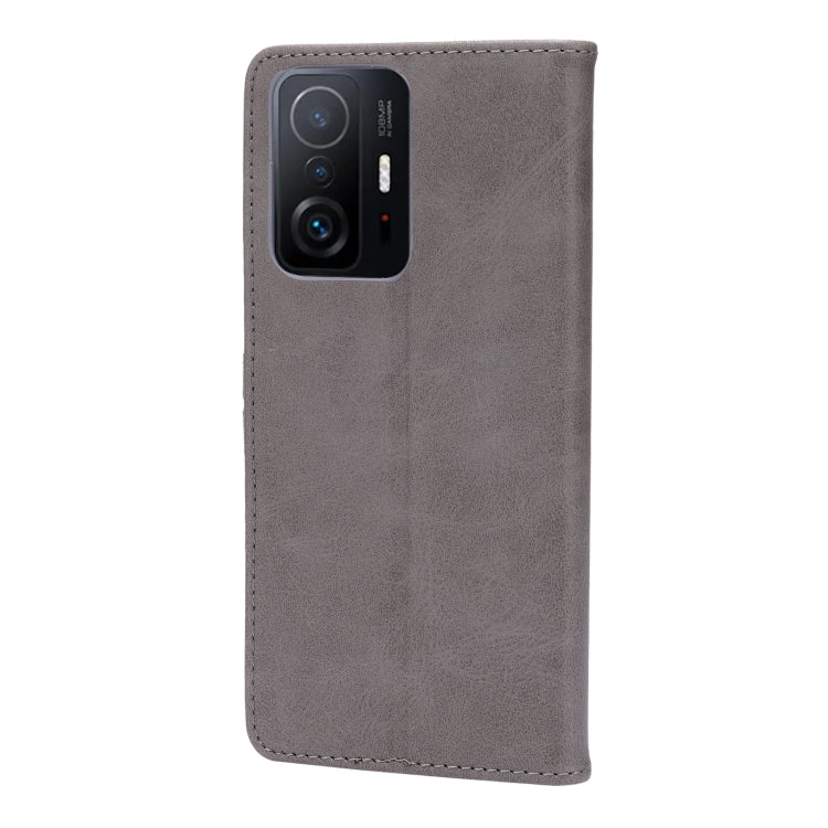 For Xiaomi Mi 11T Embossed Happy Cat Pattern Horizontal Flip Leather Case with Holder & Card Slots & Wallet