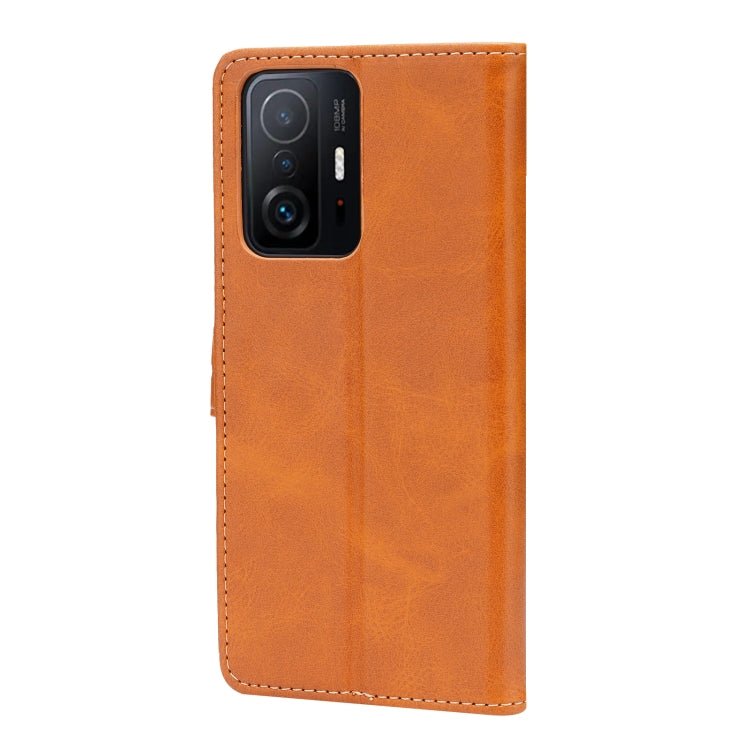 For Xiaomi Mi 11T Embossed Happy Cat Pattern Horizontal Flip Leather Case with Holder & Card Slots & Wallet