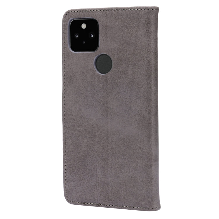 For Google Pixel 5a 5G Embossed Happy Cat Pattern Horizontal Flip Leather Case with Holder & Card Slots & Wallet