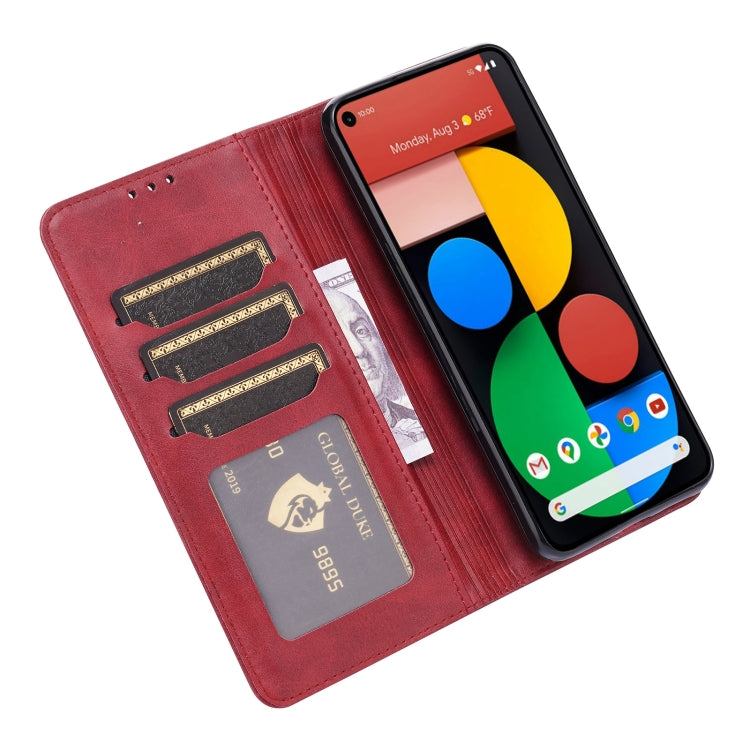 For Google Pixel 5a 5G Embossed Happy Cat Pattern Horizontal Flip Leather Case with Holder & Card Slots & Wallet