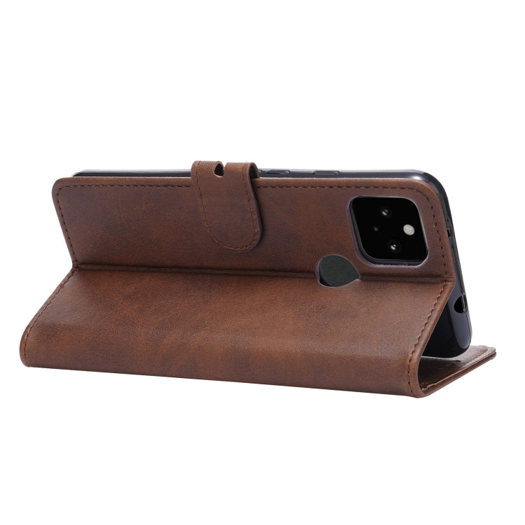 For Google Pixel 5 XL Embossed Happy Cat Pattern Horizontal Flip Leather Case with Holder & Card Slots & Wallet