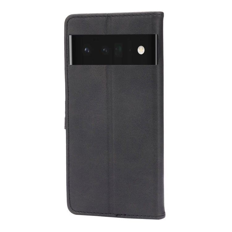 For Google Pixel 6 Pro Embossed Happy Cat Pattern Horizontal Flip Leather Case with Holder & Card Slots & Wallet