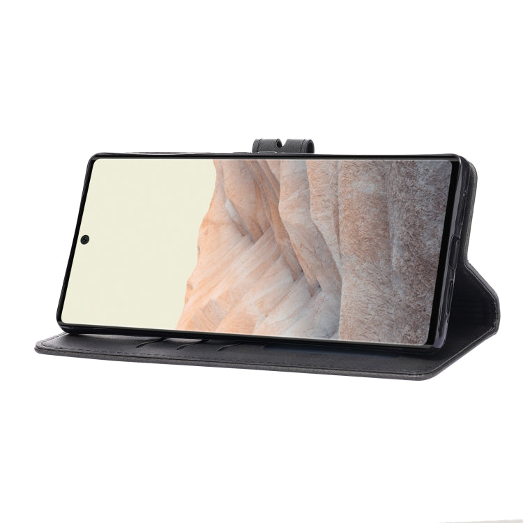 For Google Pixel 6 Pro Embossed Happy Cat Pattern Horizontal Flip Leather Case with Holder & Card Slots & Wallet