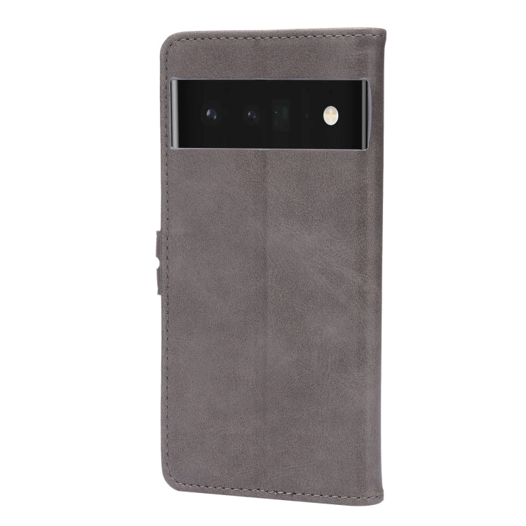 For Google Pixel 6 Pro Embossed Happy Cat Pattern Horizontal Flip Leather Case with Holder & Card Slots & Wallet
