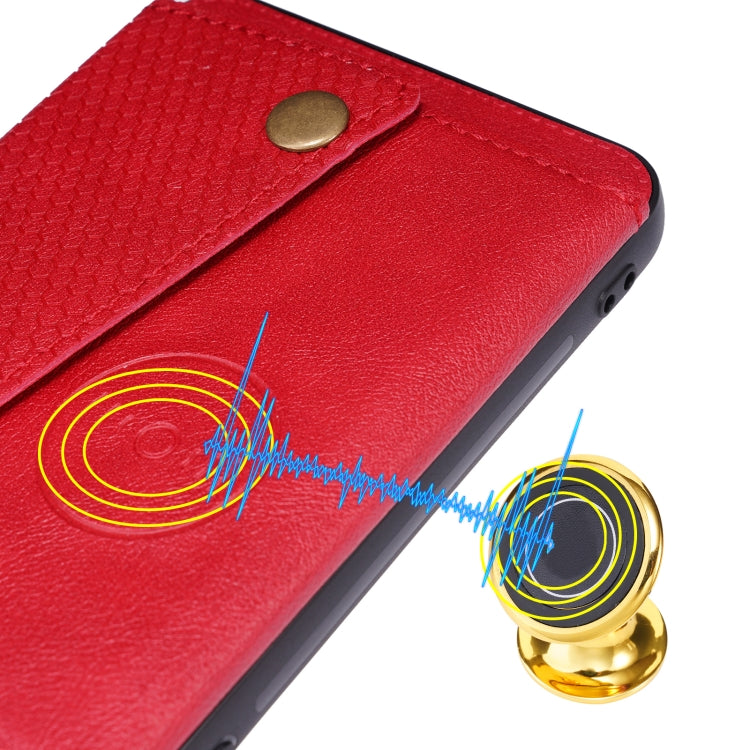For Honor Magic3 Double Buckle PU + TPU Shockproof Magnetic Case with Card Slots & Holder