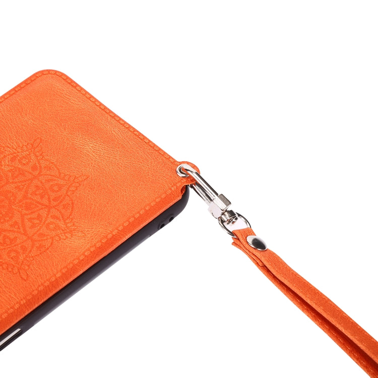 For Huawei P50 Mandala Embossed PU + TPU Magnetic Case with Card Slots & Holder & Lanyard