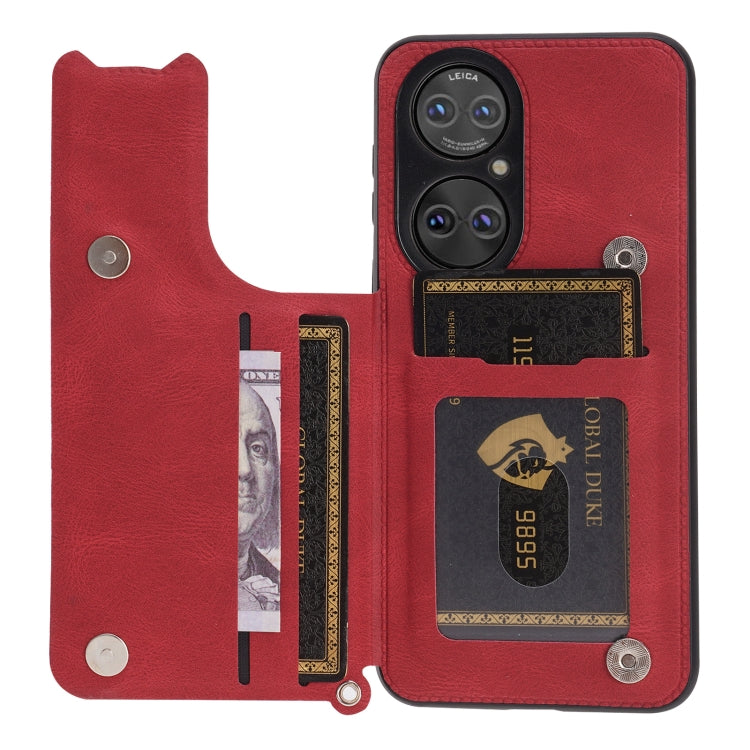For Huawei P50 Pro Mandala Embossed PU + TPU Magnetic Case with Card Slots & Holder & Lanyard