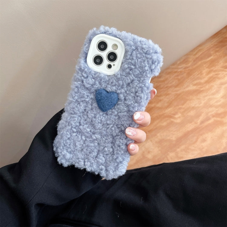 For iPhone 13 mini Plush Heart Soft Protective Case
