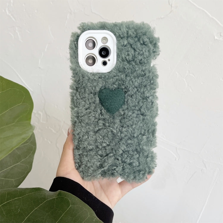 For iPhone 13 mini Plush Heart Soft Protective Case
