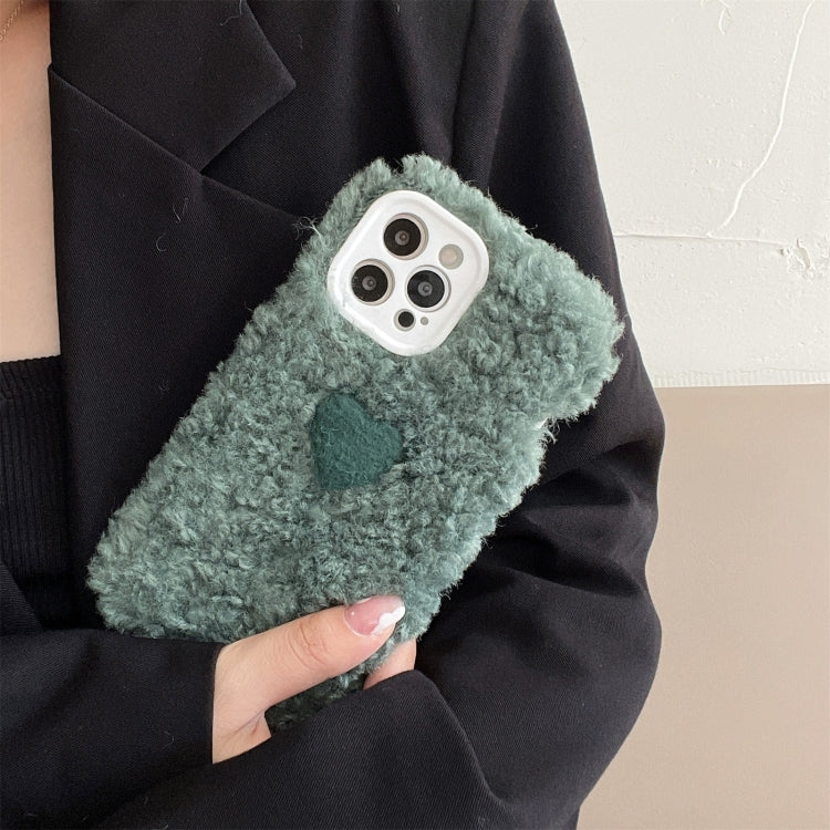 For iPhone 13 mini Plush Heart Soft Protective Case