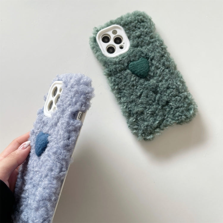 For iPhone 13 mini Plush Heart Soft Protective Case